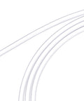 Close-up of white Meccanixity PMMA side-glow fiber optic cable, 3mm diameter, 1m length
