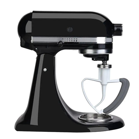 Game Changing Flex Edge Beater for 4.5 to 5 QT Tilt Head Stand Mixer, black mixer with silicone edge paddle attachment