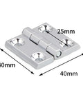 Beefy Butt Hinge For Distribution Box And Electrical Cabinet Doors Built Tough Zinc Alloy Silver Industrial Grade Door Hinge 60X60MM For Metal Furniture Hardware with dimensions 40x25mm