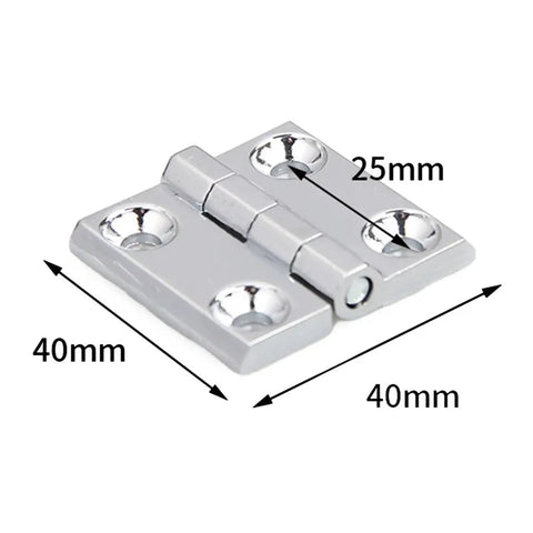 Beefy Butt Hinge For Distribution Box And Electrical Cabinet Doors Built Tough Zinc Alloy Silver Industrial Grade Door Hinge 60X60MM For Metal Furniture Hardware with dimensions 40x25mm