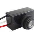 Outdoor Dusk To Dawn Photoelectric Switch 120V To 277VAC 5 Amp No Fuss Hardwired Photocell Sensor, black compact design