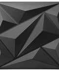 33 Pack Dope 3D Diamond Wall Panels For Interior Decor With PVC Flower Texture Easy DIY Accent Wall Panels Black 12x12 Inches