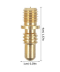 Heavy Duty Copper Pool Cue Joint Screws For Billiard Shaft Connector Hardware measuring 4cm in length, copper material for secure fit.