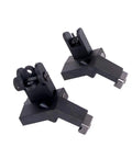 Ultralight Flip Up Sight, 45 Degree Offset Rapid Transition Front And Rear Backup Sights for Rifles, Durable PPS Polymer