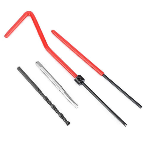 30 Piece Thread Repair Kit With Stainless Steel Inserts, Including Twist Drill, Tap, Breaker, Wrench, and Hex Wrenches