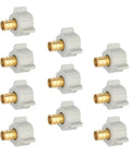 10 Piece PEX Swivel Adapter Fittings Half Inch PEX To Half Inch Female NPT Brass Crimp Lead Free For PEX Tubing Systems Great For DIY Home Plumbing Works With Stainless Steel Clamp And Copper Crimp Rings ASTM F1807 NSF Certified, brass PEX swivel adapters