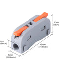 60 Piece No Fuss Compact Lever Wire Connectors Set For 28 To 12 AWG Inline Splices And Electrical Terminal Connectors