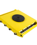 Beefy Heavy Duty Machinery Moving Roller Skate Dolly With 360 Degree Swivel Non Slip Tray, yellow with steel base