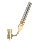 Double Flame Hand Torch With 3600 F Heat, Propane MAPP Gas Torch for welding, 360 swivel tip, brass valve, high heat turbine design