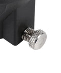 Close-up of Heavy Duty Drill Locator Positioner Kit showing black steel body with silver adjustment knob for precision drilling.