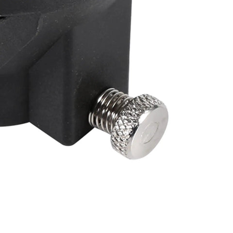 Close-up of Heavy Duty Drill Locator Positioner Kit showing black steel body with silver adjustment knob for precision drilling.