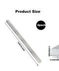 Four Pack One Quarter Inch Square Stainless Steel Key Stock Bar Stock Twelve Inch Cold Drawn Plain Finish For Cutting And Welding DIY Projects
