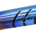 Close-up of a titanium exhaust pipe header kit with slotted design, Exhaust Pipe Header Kit For 212cc Predator Non Hemi And 196cc KT196 Mini Bike Engines