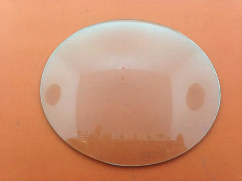 Round Convex Clock Glass Replacement Part For 4 1/16 Inch 103.9 MM DIY Clock Kit on orange background