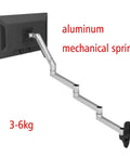 Top Shelf Aluminum Mechanical Spring TV Monitor Wall Mount Bracket Fits 17 To 32 Inch Screens with swivel arm supporting 3-6kg.