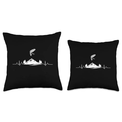 Cool Hang Glider Art Throw Pillow For Men And Women Gift Hang Gliding Decor Double Sided Print 100 Percent Polyester Fill