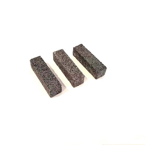 Three Piece Pro Grade Grinding Wheel Dressing Tool Set With Abrasive Sticks For Bench Grinder Wheel Dressing, Sharpening, Restoring And Reshaping, Silicon Carbide Material For Metal Masonry Stone Surfaces, showing three silicon carbide sticks.