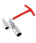 Universal Spark Plug Socket Wrench With T Handle For Easy Remove And Install Fits Five Eighths Inch And Thirteen Sixteenths Inch Spark Plugs