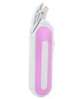 Cordless Electric Scissors Rechargeable Power Shears Slice Through Fabric Cardboard And Paper Like Butter Ergonomic Design in pink, lightweight, ideal for clean cuts.