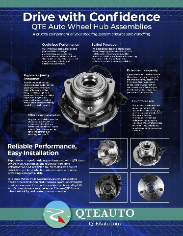 Pair Of Front Left And Right Wheel Hub Bearing Assemblies For 2004 2008 Chevy Colorado RWD Heavy Duty Replacement Easy Install