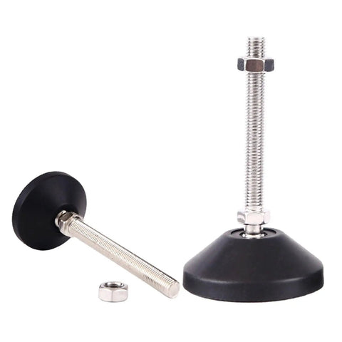 Top Tier Adjustable Leveling Feet Four Pack Swivel Base Furniture Glide Pads With Articulating Lathe Legs for stability.