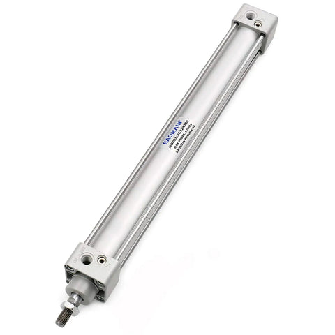 One And One Quarter Inch Bore Pneumatic Air Cylinder With Eleven Point Eight One Inch Stroke, Double Acting Single Rod, M10x1.25 Threaded Rod