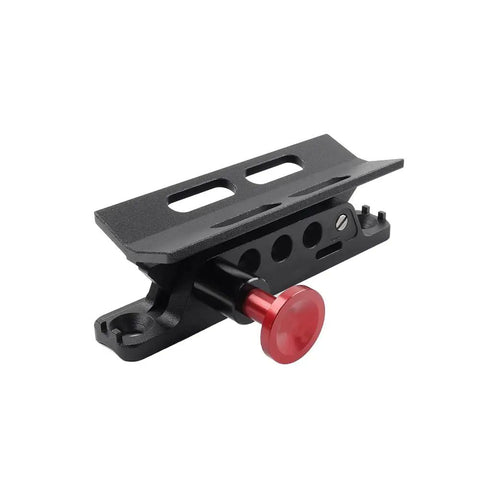 Badass Quick Release Roll Bar Fire Extinguisher Mount Holder Bracket Kit For Offroad Rigs And Jeep Trucks showing black aluminum mount with red release button.