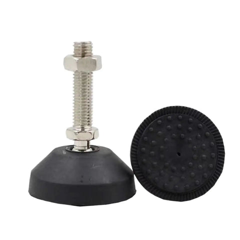 Built Tough Plumb Level Adjustable Furniture Leveling Feet Using Swivel Articulating Legs crafted from durable nylon and carbon steel.