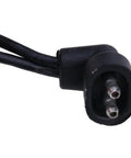 Premium Black 17 Amp 12 Volt Alternator Generator Conversion Kit For Harley Davidson G XL FL W Vintage Bikes wire connector close-up.