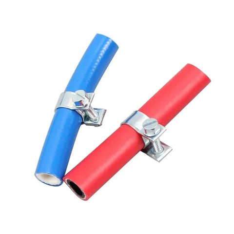 Top Quality Zinc Plated Steel Hose Clamp Assorted Kit With Double Ears Worm Drive Clamps Perfect For Fuel And Water Pipes 8-18mm Range Super Durable And Easy To Install Right Now on blue and red hoses