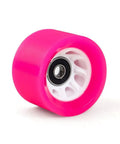 Light purple inline skate wheel with 608RS bearing for 8 Pack 58x39mm Roller Skate Wheels With Bearings For Inline Skates And Skateboards, 90A 92A Hardness, Includes Spacers And Wrench, Perfect For Outdoor Cruising In Light Purple.