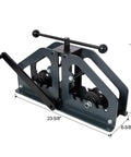 Heavy Duty Manual Tube Roller Bender, 18-inch carbon steel machine for bending 1-1/2 inch tubes with hand crank.