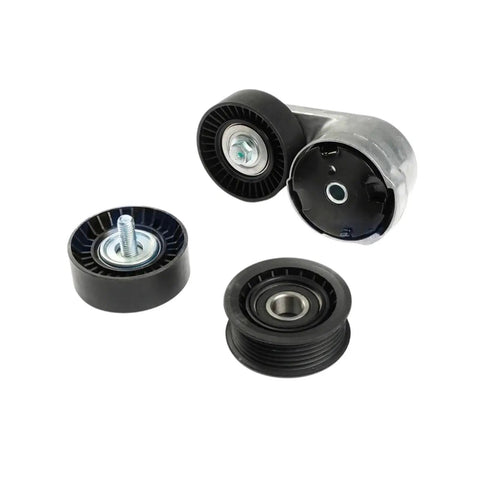 Essential Engine Timing Belt Kit For Jeep Dodge Grand Caravan Chrysler 3.6L ERB Serpentine Drive System With Idler Pulley And Tensioner To Keep Your Ride Run Smooth And Stop Those Annoying Belt Slips From Going Buggy, black pulleys