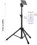 Electronic Drum Stand With Plate Mount Holder, Heavy Duty Metal Construction, Compact Design, Adjustable Height From 52cm To 85cm, Gig Ready For Electronic Drum Modules And Multi Pad Setups, Black.