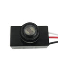 Close-up of 2 Pack DC 8-50V Photoelectric Light Control Switch Dusk To Dawn Sensor For Outdoor Lighting, 5A Photocell Switch, three-wire install.