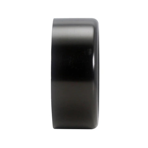 Beefy Serpentine Belt Drive Idler Pulley And Tensioner For OEM-Quality Routing, Heavy-Duty Belt Wheel That Fits Cars And SUVs, Easy Install Replacement For Reliable Power And Slippage-Free Performance. black steel idler pulley side view