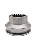 Front view of silver metal cam clutch shifting sleeve kit with internal splined bore