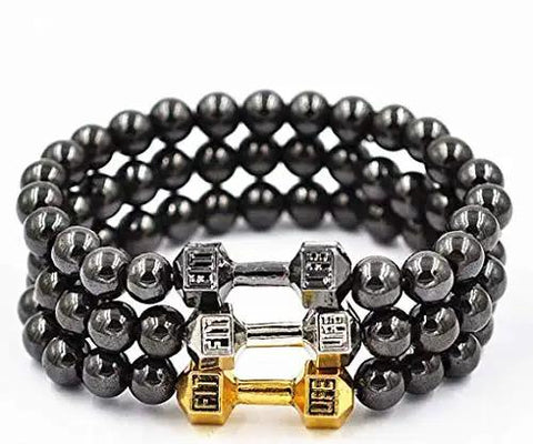 Bracelets with Dumbbell Charm Beads For Jewelry Making Pack Of 30 Multicolor Alloy DIY Spacer Charms Pendant Engraved Live Lift