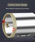 ASNOMY 2-1/4in diamond hole saw with pilot drill bit, gold diamond-coated edge and silver metal body