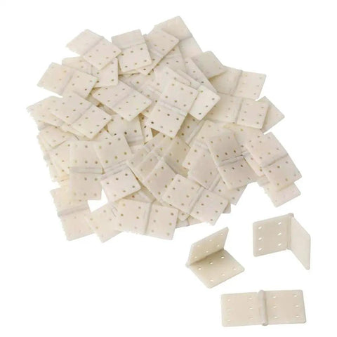 Pinned Nylon Hinges Set For RC Plane Model Aircraft Control Surfaces 25 pieces shown with foldable hinges for rudder and aileron