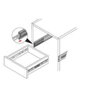 Installation diagram of Full Extension Ball Bearing Drawer Slides 10 Inch Set of 4 Pairs with Silent Close and Smooth Glide