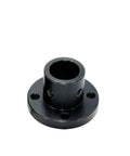 Rock Solid Long Sleeve Circular Flange Mounted Shaft Support Housing For Heavy Duty Linear Motion Systems And Industrial Gear, black cast iron, 50 mm bore.