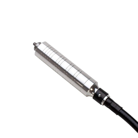 Close-up of handpiece from Flexible Shaft Kit With Reversible 1/6HP Motor Up To 18,000 RPM 110V Foot Pedal Control Includes Handpiece, Chuck Wrench