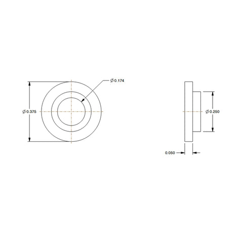 Pro Grade Nylon Shoulder Washers For Number Eight Bolts, Black Electrical Insulating Bushings That Lock In Place, Rust Resistant Nylon 66 Hardware For Tough Trucks And Clean Computer Builds Pack Of Ten detailed dimensions.
