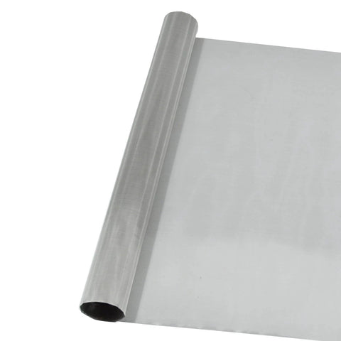 Industrial Grade 304 Stainless Steel Mesh Screen 200 Mesh For Filtration And DIY Projects, rolled and unrolled view.