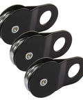 Heavy Duty Recovery Winch Snatch Block Pulley Set, 20,000 Pound Capacity, Universal 3 Block Kit, Black powder coat finish