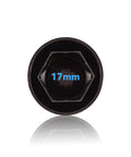 Close-up of the 17mm size ABS Plastic Wheel Lug Nut Cover from the 20 Pieces ABS Plastic Wheel Lug Nut Covers Locks Bolt Caps With Removal Tool set.