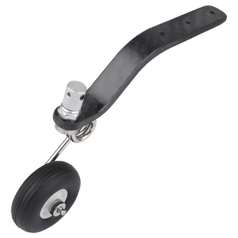 50cc Great Plane Nitro Landing Gear Carbon Tail Wheel Assembly With One And A Half Inch Rubber Tire Kit, carbon and metal components