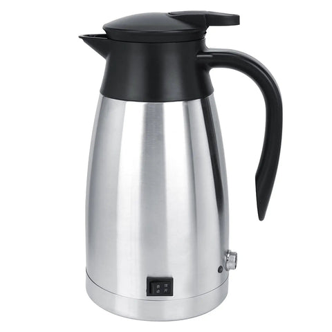 Zero Drama Portable Electric Kettle Made From Solid Stainless Steel With Kickin Quick Boil And Safe Auto Shut Off for travel and home use.