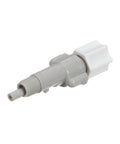 Chemical Inlet Check Valve For Commercial Dish Machines 1365800 Replacement Part pro grade plastic valve, angled view